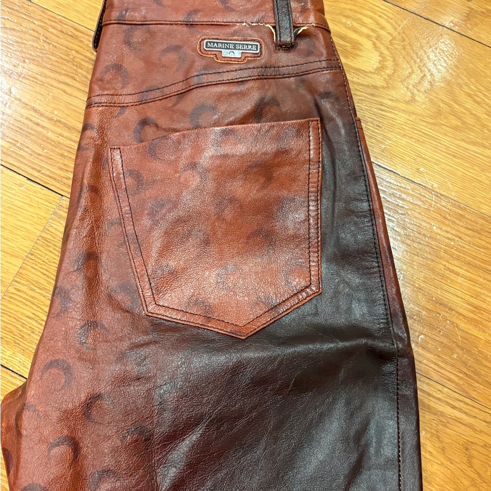 Marine Serre Reddish-Brown Patterned Trousers NWT - image 4